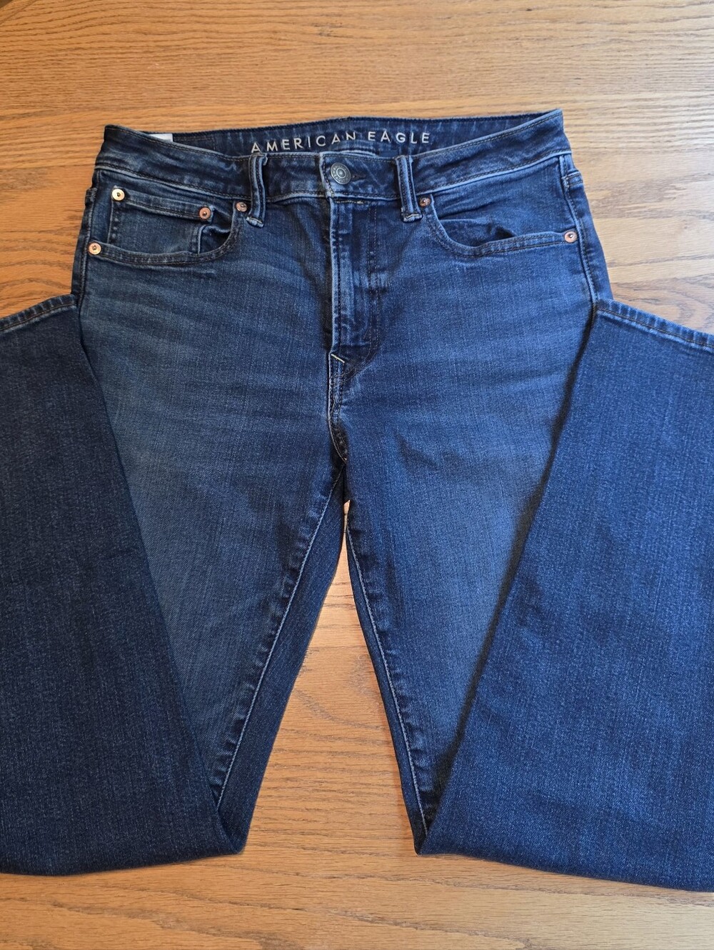 American Eagle Slim Straight Men's Stretch Blue Denim Jeans Size 31X32